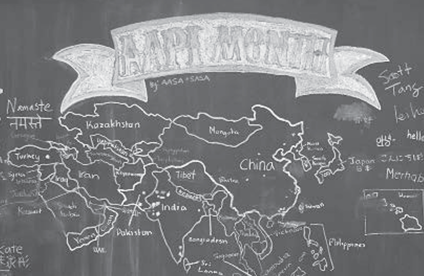 Student-created map celebrates AAPI month