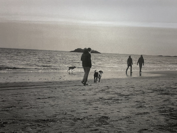 A family walks on the beach in a photo Keenan shot on the Kodak Pocket, a medium format camera. Keenan was intrigued by the camera which his friend’s father had bought at a yard sale. “As soon as I saw it, I began wondering how I could shoot it,” Keenan said.