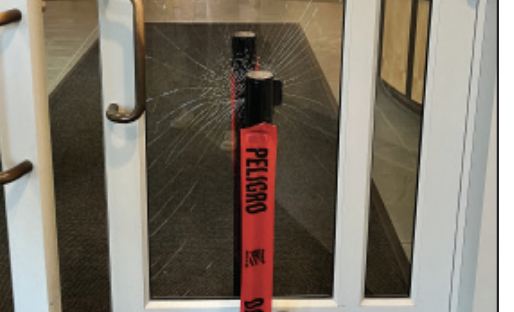Students shatter door, threaten senior tradition