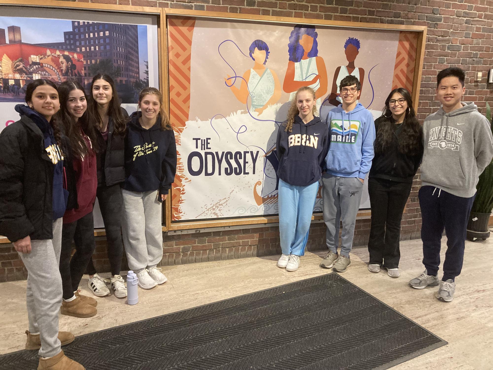Petropoulos art scholars attend Hamill's "The Odyssey" on Feb. 28 at the American Repertory Theater.