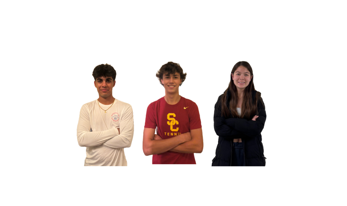 Shay Patel, Austin Fuchs and Lucy Song (all ’26). (Staff Photos by Olivia Richter)
