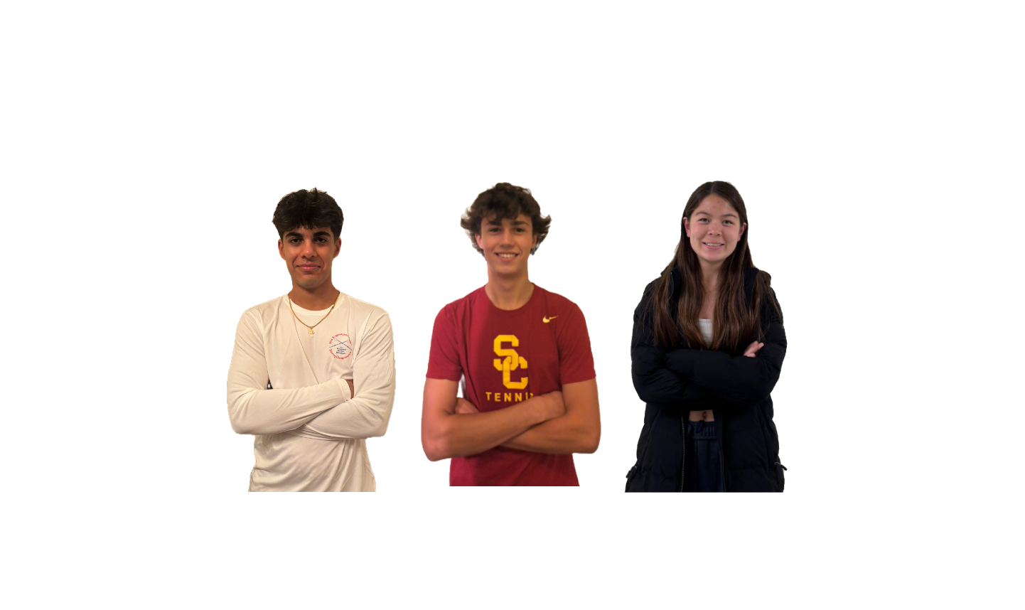 Shay Patel, Austin Fuchs and Lucy Song (all ’26). (Staff Photos by Olivia Richter)