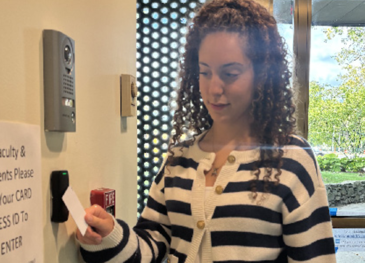 US students often forget to bring their IDs — which unlock US doors — to school. (Staff Photo by Olivia Richter)