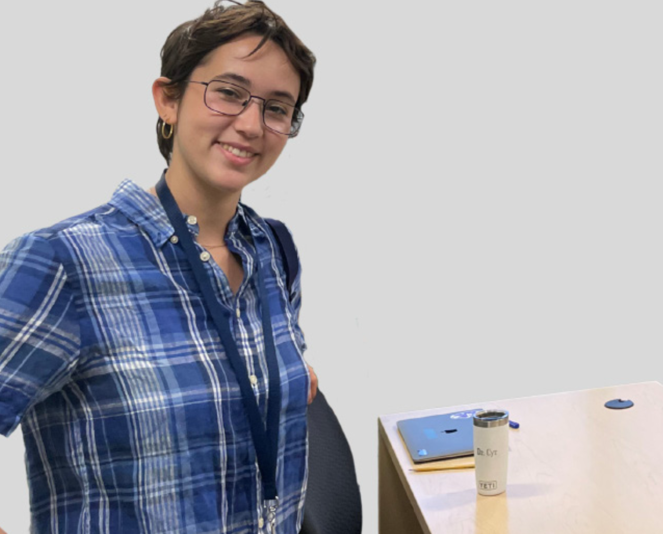 US Math Penn Fellow Virginia Heinsen leads a sample lesson during the faculty hiring process. (Staff Photo by Katy Varadi)