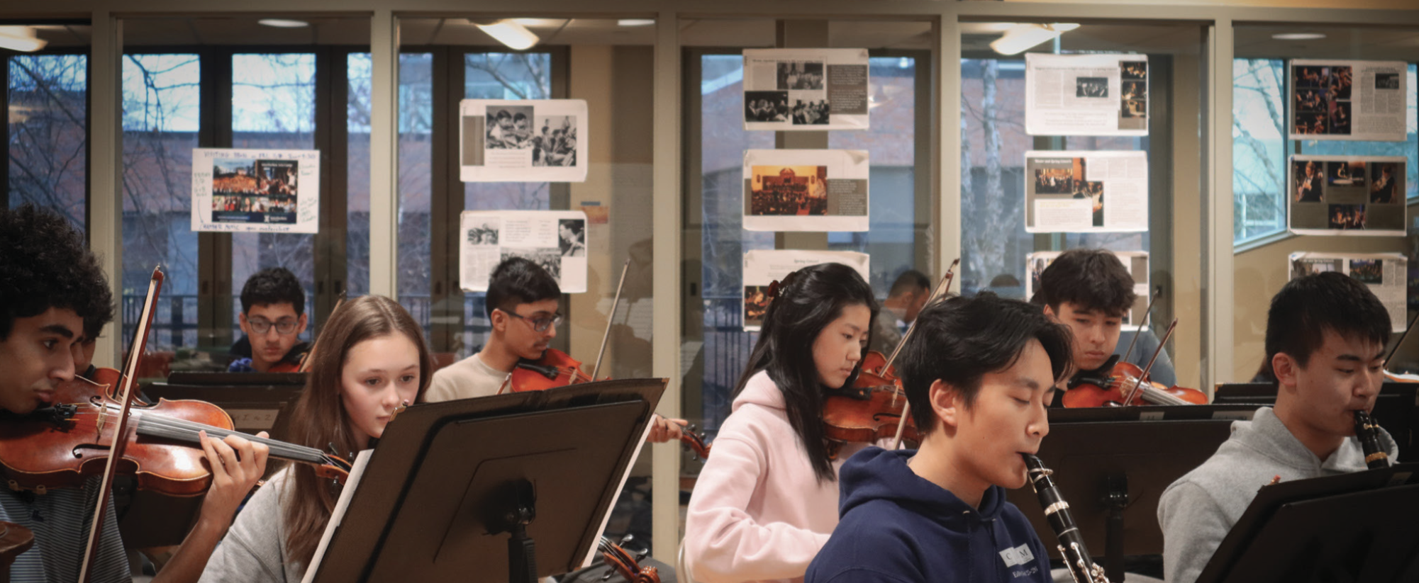 The US Orchestra rehearses for an upcoming concert. (Staff Photo by Olivia Richter)