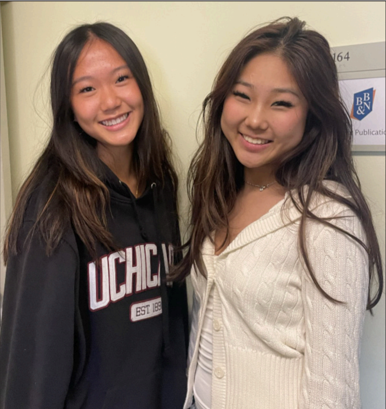 Mirabel Ge (left) and Erin Yu (right) (both ’27) are honored with being named the 2026 Marina Keegan Fellows.