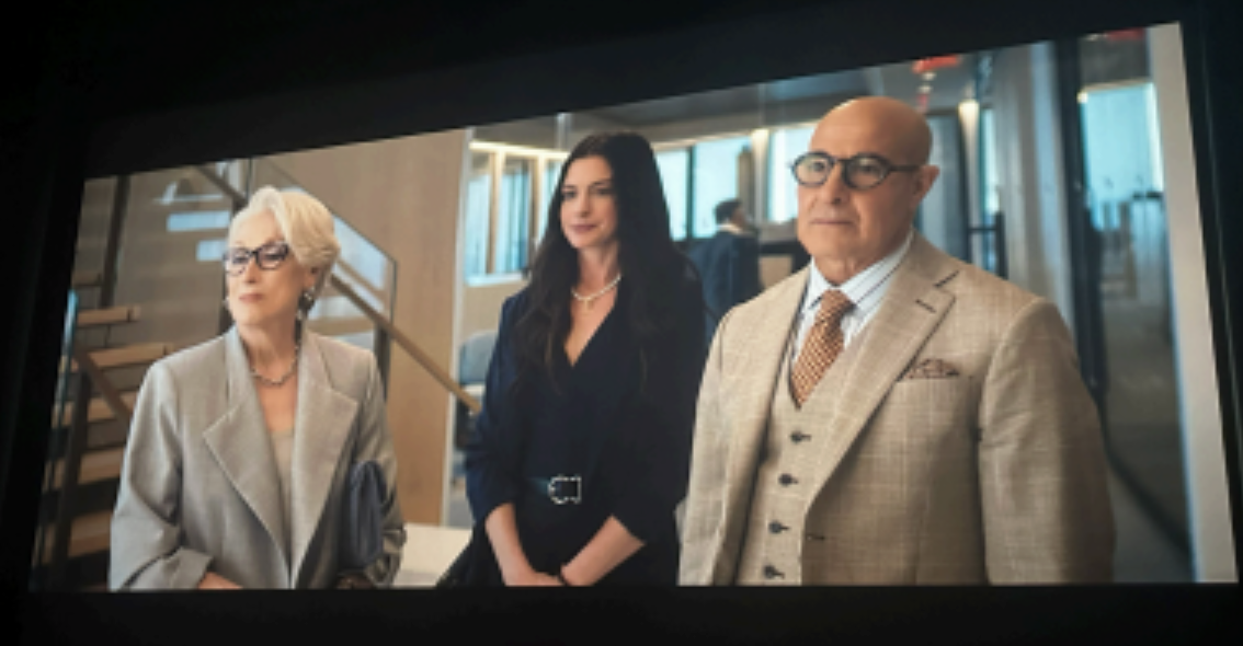 From left to right: Miranda, Andie and Nigel meet up with Runway advertisers.