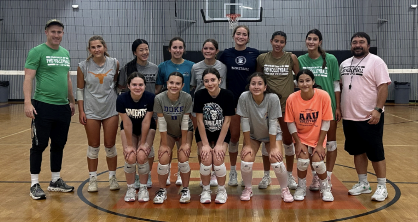 VVB players pose together after completing a three-day preseason camp. With a limited number of practice days before the ISL peg date, the team used the camp to prepare for the season.